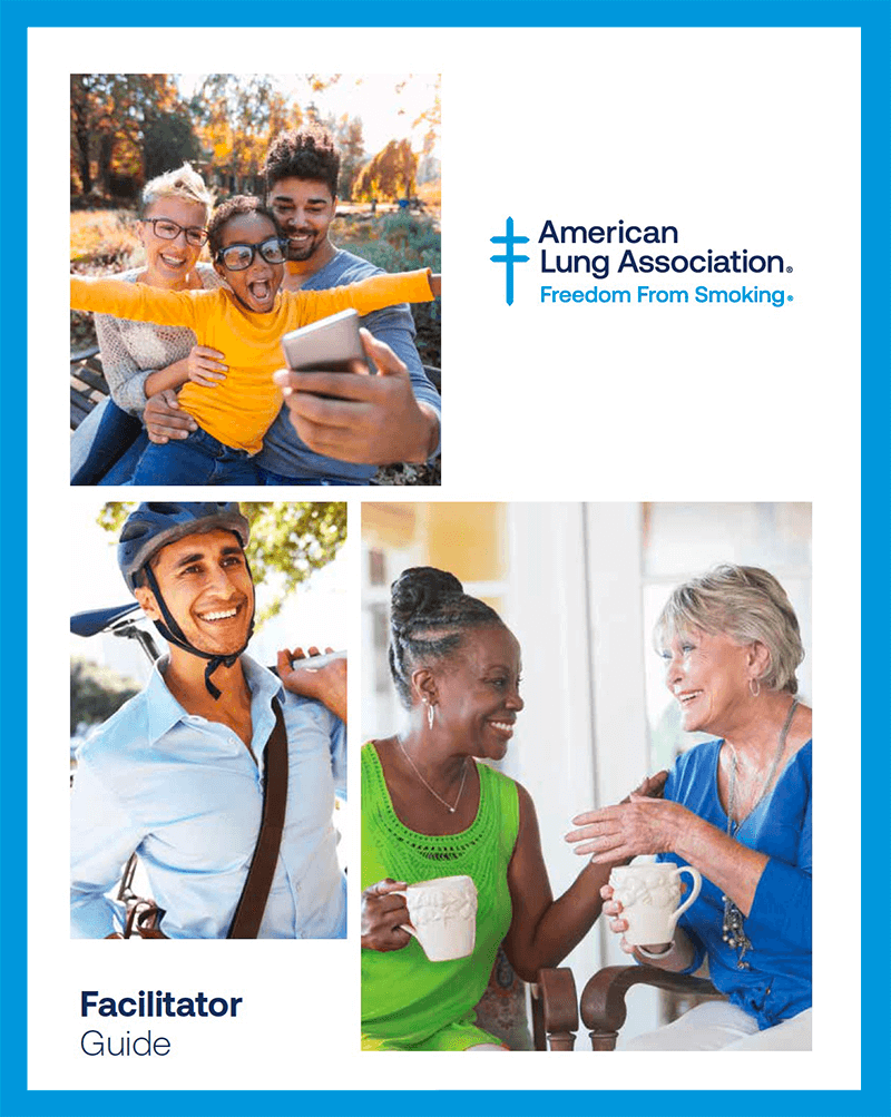 Front cover of a facilitator guide created by the American Lung Associaton, 
