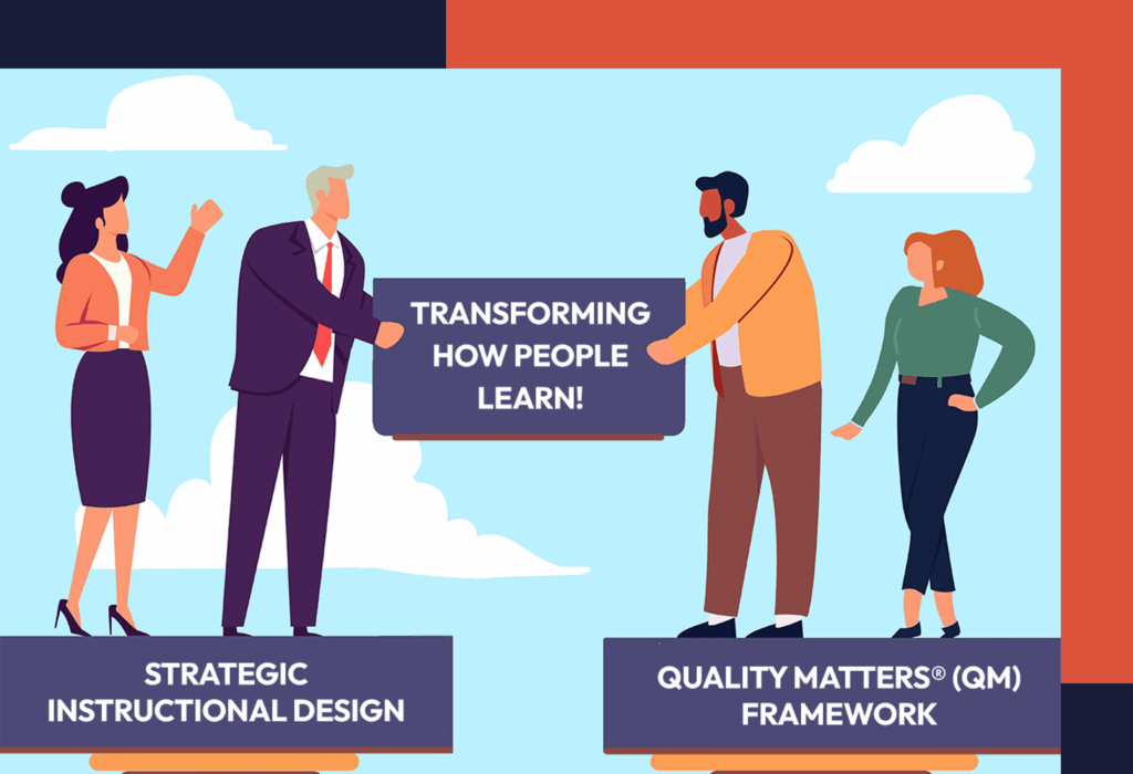 strategic instructional designers working with quality matters workers to transform how people learn