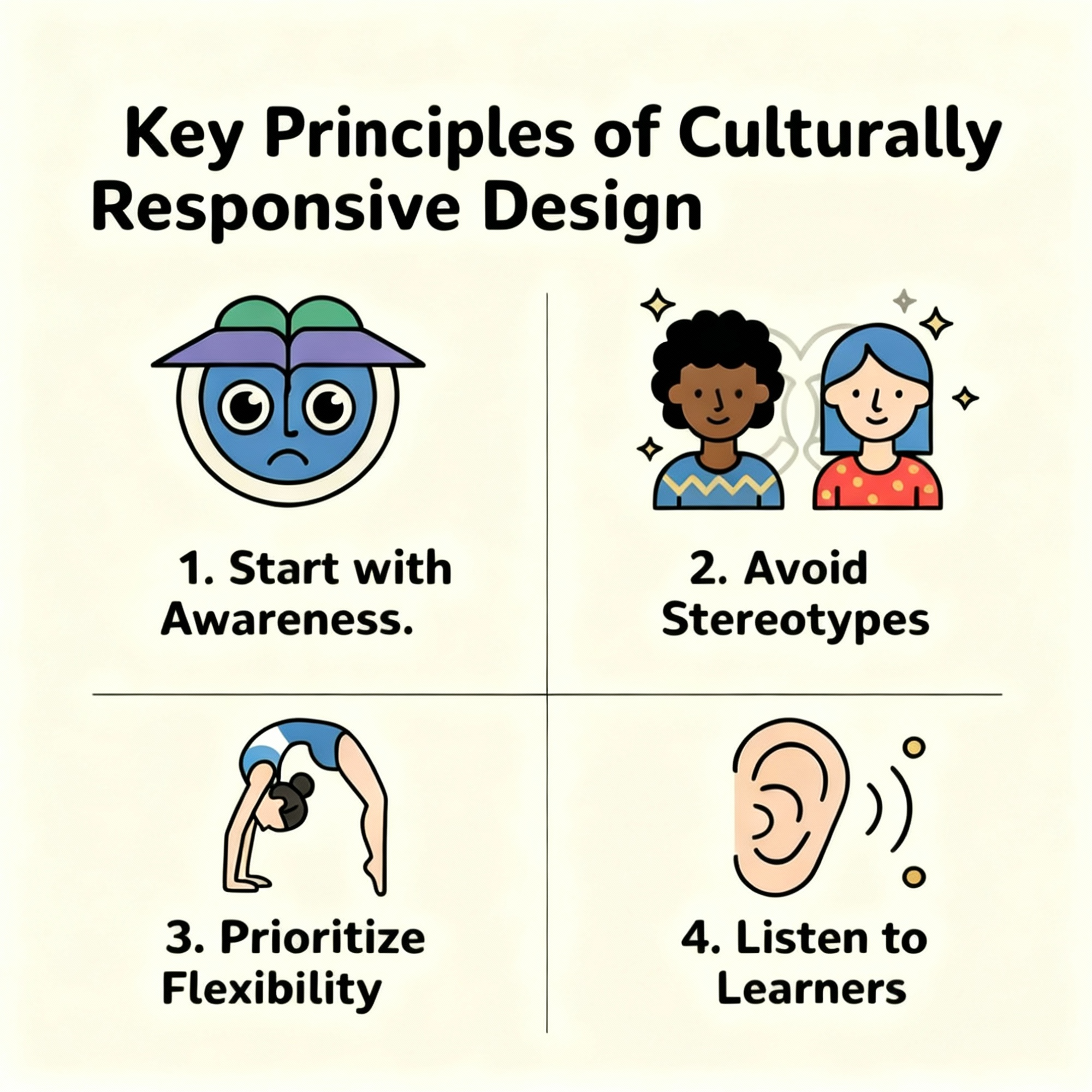 Key principles of culturally responsive design